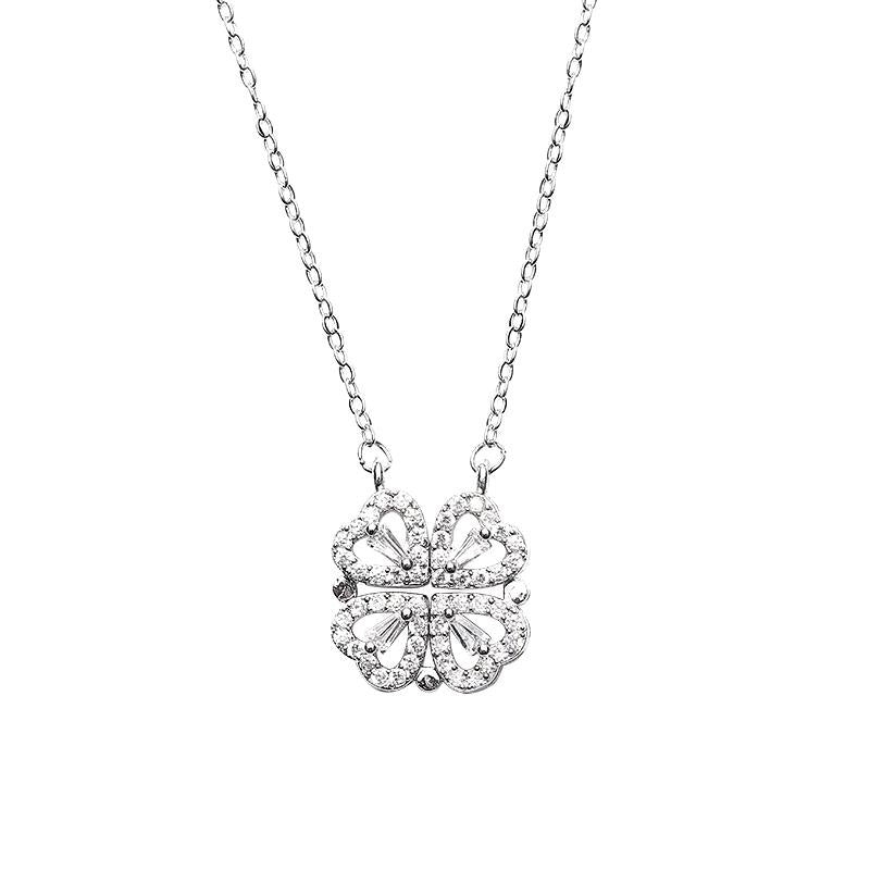 Luxe Heart & Clover Magnetic Necklace